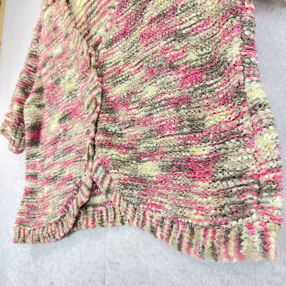 Vintage ANNE KLEIN Womens M Multi Knit Short Sleeve Button Up Cardigan Sweater - Picture 4 of 7